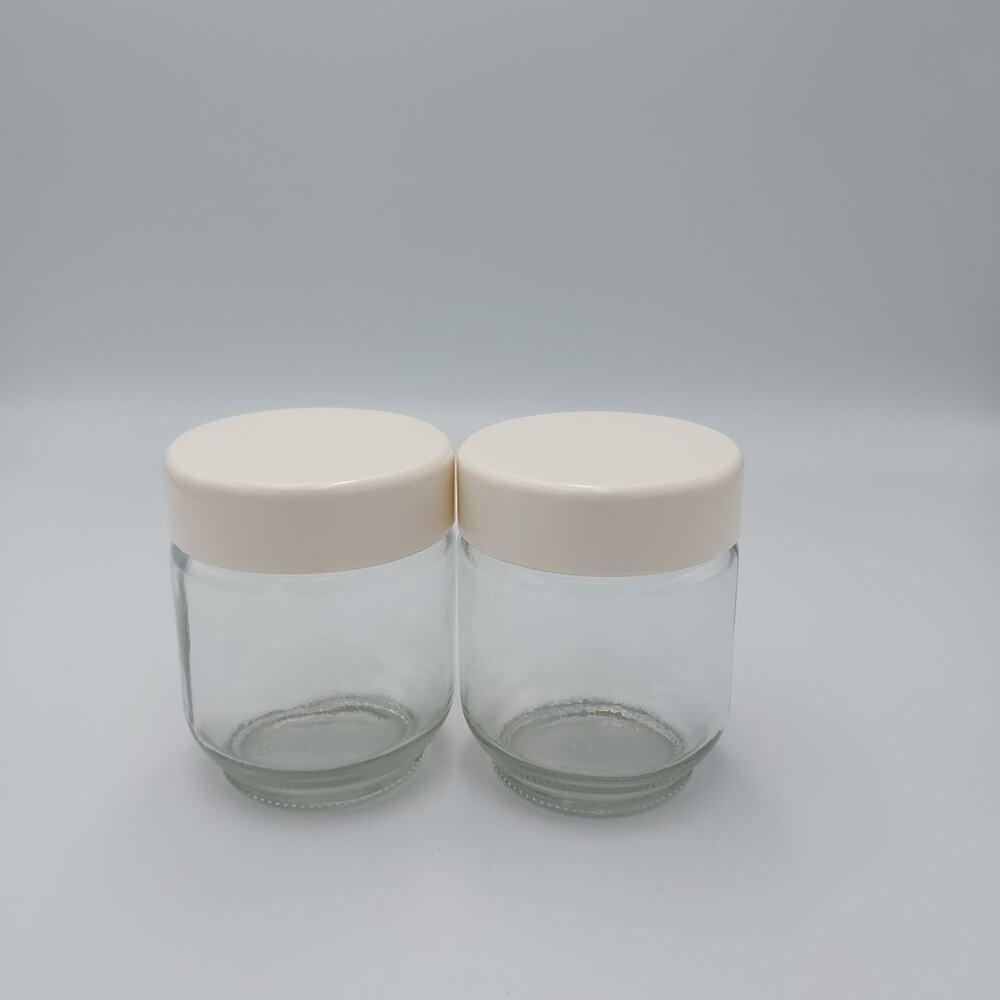 2 Euro Cuisine Yogurt Maker YM80/YM100 Replacement‎ Screw Top Glass Jar